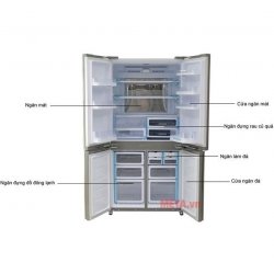 Tủ lạnh side by side 678 lít Sharp SJ-FX680V-WH